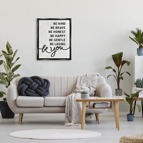 Stupell Industries Be You Motivational Self Love Text Phrase Floating Framed Wall Art, Design By Mollie B. in Saudi Arabia