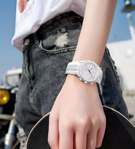 Strap for Moonswatch Watch,No Gap Silicone Strap for Omega X Swatch Speedmaster Moonswatch Watch 20mm,Soft Replacement Curved Strap for Swatch Omega Men Women in Saudi Arabia