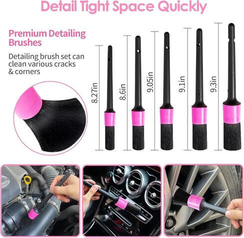 Vioview Pink Car Vacuum Cleaner - Handheld Car Vacuum with Attachments, 15 Ft Cord & Bag - High Power Portable Vacuum Cleaner for Car Interior Accessories Cleaning in Kuwait