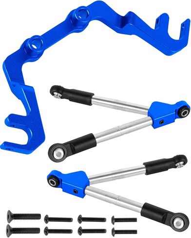 RC 7075 Front Tie Rods with Stabilizer for C Hub Upgrades Part for 1/10 Slash 4x4 LCG 4WD,Alloy Aluminium Front Tie Rods with Stabilizer Hops Up,Red in Kuwait