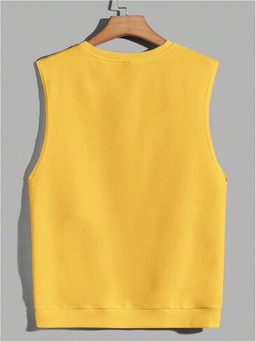 Men's Heart Embroidery Sleeveless Tank Top Round Neck Summer Casual Cami Shirts in Saudi Arabia