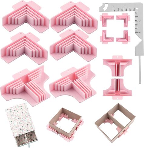BAOFALI 7Pack Clamps Corner Guides Cartonnage Corner Holding with Metal Bookbinding Cover Tool ，Corner/Divider Assembly, (3 mm, 2 mm, 1.5 mm, 1 mm) Wide .for Book Covers, Chipboard Boxes, Dioramas in Saudi Arabia