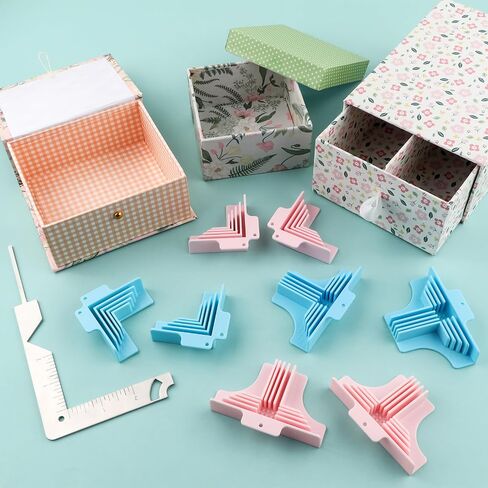 BAOFALI 7Pack Clamps Corner Guides Cartonnage Corner Holding with Metal Bookbinding Cover Tool ，Corner/Divider Assembly, (3 mm, 2 mm, 1.5 mm, 1 mm) Wide .for Book Covers, Chipboard Boxes, Dioramas in Saudi Arabia