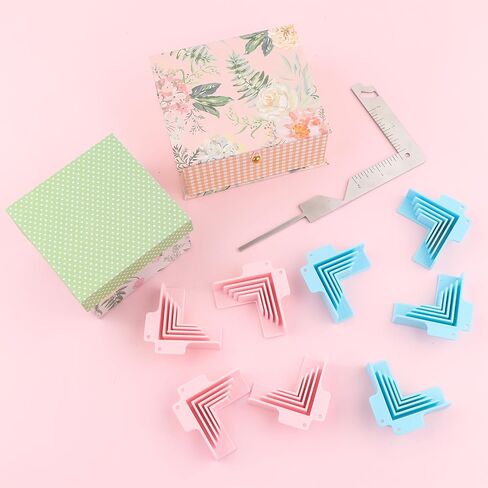 BAOFALI 7Pack Clamps Corner Guides Cartonnage Corner Holding with Metal Bookbinding Cover Tool ，Corner/Divider Assembly, (3 mm, 2 mm, 1.5 mm, 1 mm) Wide .for Book Covers, Chipboard Boxes, Dioramas in Saudi Arabia