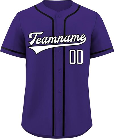 Blank Plain Baseball Jersey Softball Shirts for Men Hipster Hip Hop Sports Team Uniform Button Down Short Sleeve in Saudi Arabia
