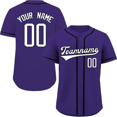 Blank Plain Baseball Jersey Softball Shirts for Men Hipster Hip Hop Sports Team Uniform Button Down Short Sleeve in Saudi Arabia
