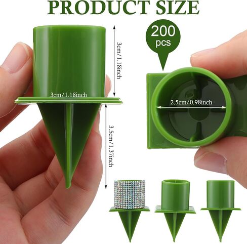 Eaasty 100 Pcs Christmas Green Taper Candle Holder Plastic Candle Holders Floral Candle Holder Candleholder for Weddings Celebrations Advent Wreaths Party Flower Arrangements Bridal Shower Banquets in Saudi Arabia