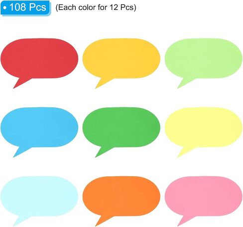 PATIKIL Bulletin Cutouts Paper, 108Pcs Candy Shaped Bulletin Board Paper Cut Outs Decorations for Classroom DIY Crafts Projects Party Supplies, Multicolored in Saudi Arabia