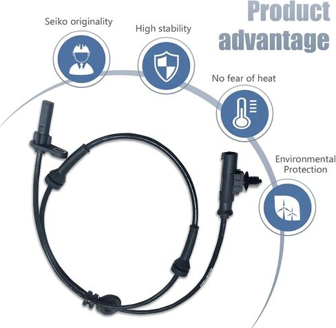 1 PC Car Wheel Speed ​​Sensor, ABS Anti-Lock Braking System Rear Left Sensor, Direct Install Standard Parts Replacement 3630050U2010, Compatible with Heyue Models (Black) in Saudi Arabia