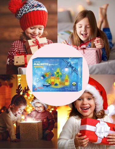 32 Pcs Magnet Building Tiles, Magnetic 3D Blocks Construction Playboards, Creativity Beyond Imagination, Inspirational, Recreational, Educational Conventional,Colorful Tile Set in Saudi Arabia