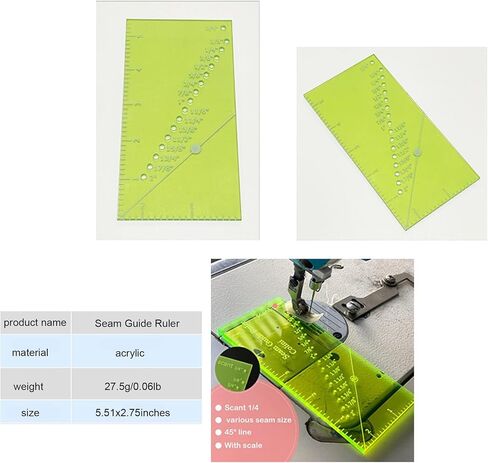 Seam Guide Ruler and Magnetic Seam Guide for Sewing Machine, Sewing Machine Accessories Kits Contains Sewing Guide Ruler and Magnetic in Saudi Arabia