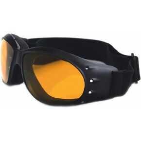 Bobster Cruiser Goggles, Black Frame/Amber Anti-Fog Lens