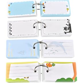 BAYTORY 160 Sheets Index Cards Binder 5.5 X 2.7 Inch, Lined Flash Cards, To Do List Notecard with Waterproof Cover for Memory Learning School Office
