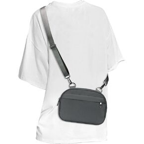 MAXTOP Crossbody Bags for Women Men Small Belt Bag Adjustable Strap Black Fanny Pack Sling Shoulder Bag for Outdoors Casual Festival Gifts