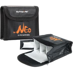 NEO Battery Safe Bag Explosion-Proof Fireproof Lipo Batteries Protector Storage for DJI NEO Battery Accessories(for 3 Batteries)