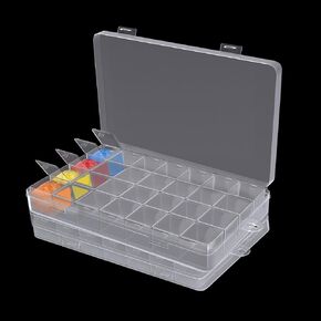 2 PCS Airtight Paint Storage Palette Box 28 Wells Independent Inner Box with Lid Double Seal Design Leak Proof Palette Case for Watercolors Acrylic Paints Gouache and Oil Painting