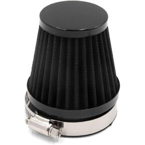 uxcell 60mm Inlet Dia Black Motorcycle Air Intake Filter Cleaner W Adjustable Clamp