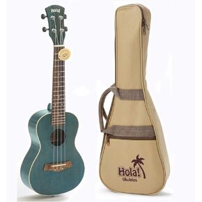 حزمة القيثارة للحفلات الموسيقية، سلسلة فاخرة من Hola! موسيقى (موديل HM-124BK+)، تتضمن الحزمة: قيثارة من خشب الماهوجني مقاس 24 بوصة مع أوتار Aquila Nylgut مثبتة، وحقيبة حمل مبطنة، وحزام ولقطات - أسود in Kuwait