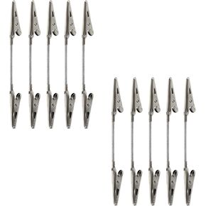 Xiaoyztan 4-Inch Double Head Alligator Clips Photo Holder Iron Wire Memo Clips for Office Home Photo Picture Art Crafrs Display 10 Pcs