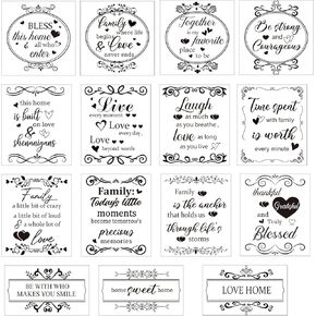Vintage Christmas Rub on Transfers for Crafts - Wxiben 16 Sheets Farmhouse Rub on Transfers for Furniture Highland Cow Reindeer Sheep Animal Rub on Transfer Stickers for Wood DIY Craft Home Decor