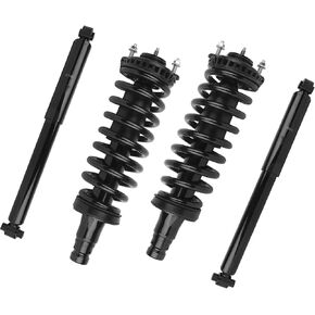 KUSATEC Front & Rear 4pcs Complete Struts Shock Absorber Assemblies fit for Buick Rainier Chevy Trailblazer EXT GMC Envoy XL XUV Isuzu Ascender Oldsmobile Bravada Saab 9-7x; 171341x2+37241x2