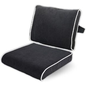 Extra Large Seat Cushion - 4 Inch Thick Memory Foam Office Chair Cushion - Non Slip Seat Cushions for Office Chairs, Car - Back, Sciatica, Tailbone Pain Relief Chair Cushions for Comfort