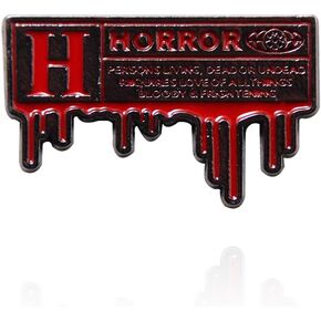 Horror Movie Enamel Pin - Halloween Scary Cosplay Costume Jewelry - Aesthetic Gifts for Kids Teens Women Men and Horror Fans