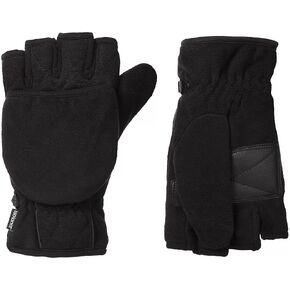 قفازات Isotoner الرياضية الذكية Dri Woven Sport Flip Top للنساء - 30542 (أسود، S/M) in Kuwait