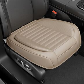 2 Pack Car Bottom Seat Covers, Luxury Leather Front Seat Covers, Breathable and Waterproof Automotive Bottom Seat Covers, Universal Anti-Slip Seat Covers Fit for Most Vehicles (Black, 2 PCS)