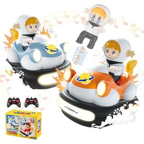 2Pcs Remote Control Cars Toys Rechargeable RC Speed Bumper Cars Mini Remote Controlled Ejector Vehicles Birthday Toy Gifts for Toddler Child Teen