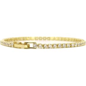 Vienna Stark & Co. 14k Gold plated Classic Tennis Bracelet