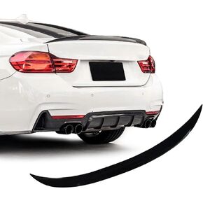 Spoiler Wing Rear Spoiler Compatible with BMW 4 Series F33 2 Door 428i F83 M4 Convertible 2015-2020 Trunk Tail Rear Trunk Lid,Glossy Black - MP Style