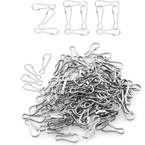 200-Pack Durable 0.9"" Link Hooks for Keys, Keychains, Jewelry, Curtain Clips, Home, Office, Craft Projects, DIY, Secure and Versatile, Strong Metal Clips