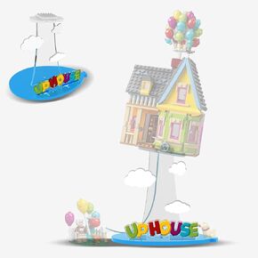 Acrylic Display Stand for Lego Up House Building Toy Set, Display Bracket Compatible with Lego 43217 (Only Stand, Model Not Included)