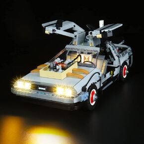 مجموعة إضاءة VONADO متوافقة مع Lego Delorean 10300 - مجموعات Lego غير متضمنة، مجموعة إضاءة LED متوافقة مع Lego Back to The Future Time Machine سيارة السفر عبر الزمن (الإصدار القياسي)