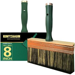 Deck Stain Brush, 9 Inch Deck Paint Brush with Threaded Handle for Extension Use, Stain Brushes for Wood, Fence, Walls and Furniture