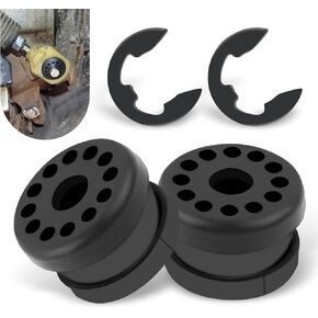 2 PCS Car Transmission Shift Linkage Grommet Bushing with Two E-ring Clips, Replaces OEM Number 68078975AA 68078974AA Repair Modification Parts, Compatible with Dodge Ram 2500 (Black)