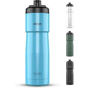 Bike Water Bottles | Insulated Bike Water Bottle | Easy Clean Nozzle, Easy Squeeze | Cycling Mountain Fitness Water Bottle | Gym Sport Bottle | (White, Sport 23)