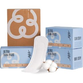 100% Organic Long Panty Liners for Women Long, Ultra Thin Cotton Cover, Long Pantiliners, Light Absorbency, Unscented Barely There Pantie Liners, Individually Wrapped (Long Liner, Size 2, 192ct)