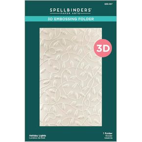 Spellbinders Holiday Lights 3D Embossing Folder, Clear