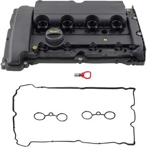 BOXI Engine Valve Cover with Gaskets Fit for Mini Cooper S JCW R55 R56 R57 R60 2007 2008 2009 2010 2011 2012 | 1.6L Turbocharged N14 Engine | Replaces OE # 11127646555 11127561714 11127585907