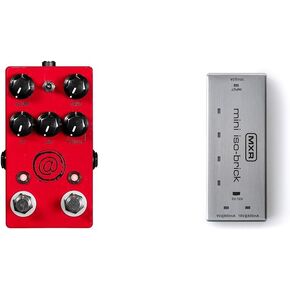 JHS Pedals Andy Timmons Signature Overdrive Guitar Effects Pedal and Red Remote Footswitch Bundle