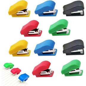 10 PCS Mini Stapler Portable Small Staplers Mini Stapler Hand Held Tiny Desk Staplers for Office and School Supplies