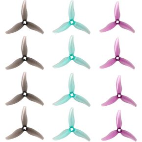 12 قطعة Gemfan Hurricane 3630 3.6X3.0X3 3-Blade Propeller 3 Holes PC Props for 1404-2204 فرش السيارات FPV Freestyle 3.5 بوصة رباعية السباق بدون طيار