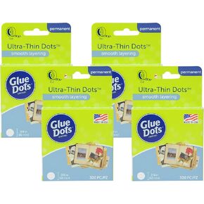 Glue Dots Clear Dot Roll, Ultra Thin .375" 300/Pkg - 174922