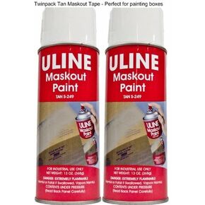 Tan Maskout Spray Paint - 13ozs, 2 Pack. Perfect for repainting Cardboard Boxes