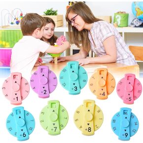 Math Fidget Spinners, 9PCS Math Facts Fidget Spinner Multiplication Sensory Toys for Kids Students Early Math Education Tools