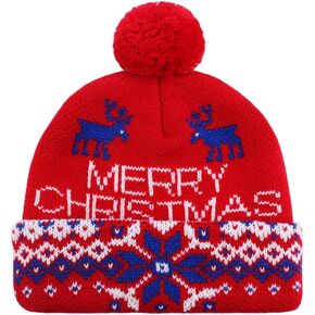 QLLYHLH Christmas Fashion Knitted Winter Beanie Hat Warm Hat Turban Cap for Women and men Holiday