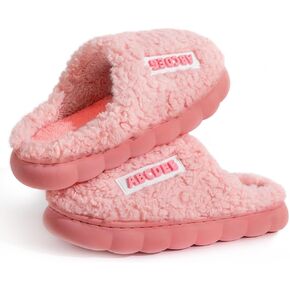 Slippers for Women,Fuzzy Memory Foam Slippers Letter Plush Lightweight Home Slippers Fluffy Furry House Shoes Indoor Outdoor Slide Slipper