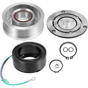 X AUTOHAUX 1 Set AC Compressor Clutch Kit Pulley Coil Auto Repair Compressors Assembly for Honda Fit 1.5L 2009-2014